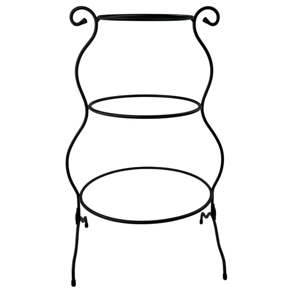 Longaberger Foundry MIXING BOWL STAND 3 Tier Black Wrought Iron